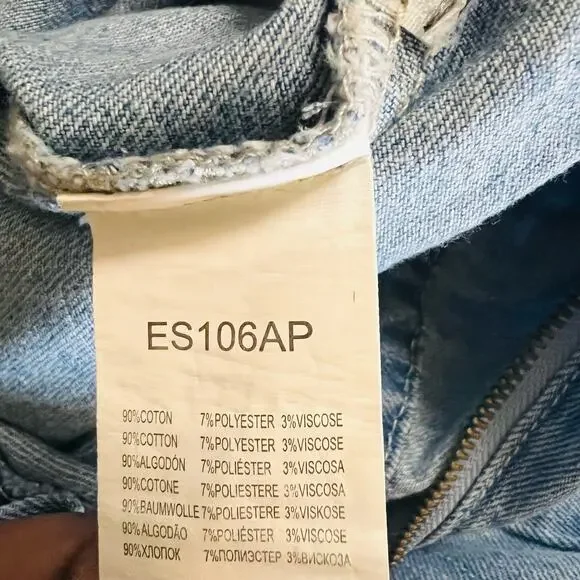 Molly Bracken Jeans Zip Up Romper Overalls Size M Medium Blue - Picture 6 of 10